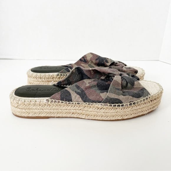 Splendid Espadrille Slide Sandals Women's Size 10 Camo Albany Platform Slip On - Picture 5 of 9